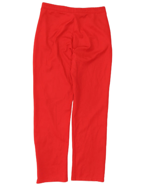 Calça de treino feminina Zara EU 30 W30 L29 vermelho colorblock poliéster