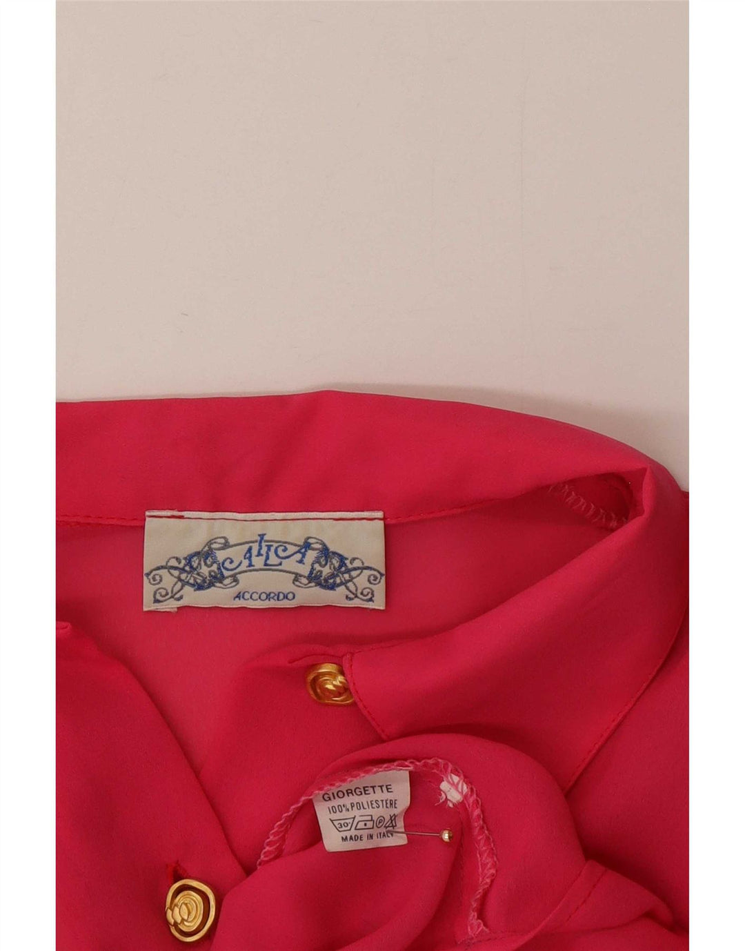 Blusa feminina de manga curta ACCORDO Reino Unido 12 poliéster rosa médio