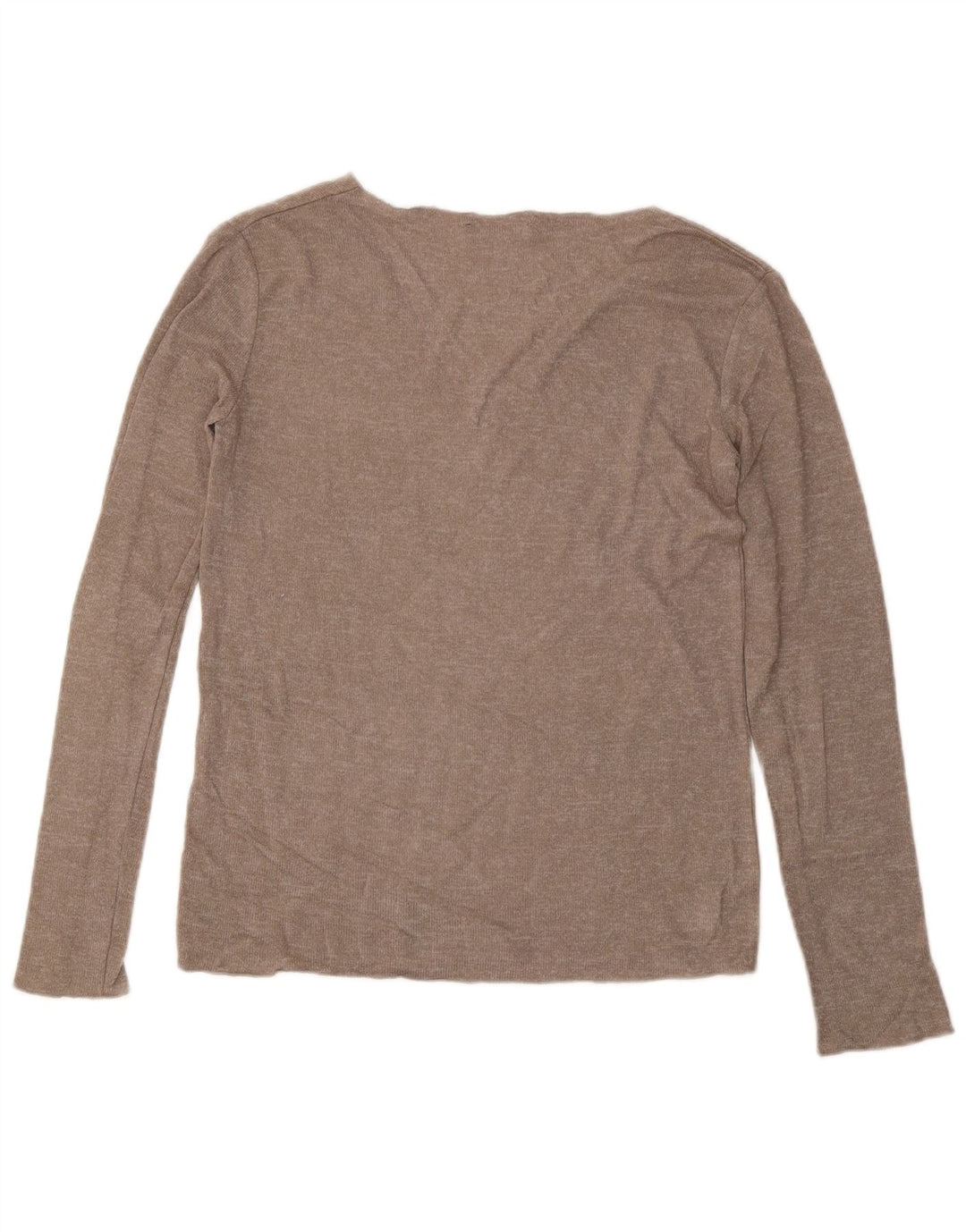 Suéter feminino ZARA com decote em V Reino Unido 10 pequeno cinza