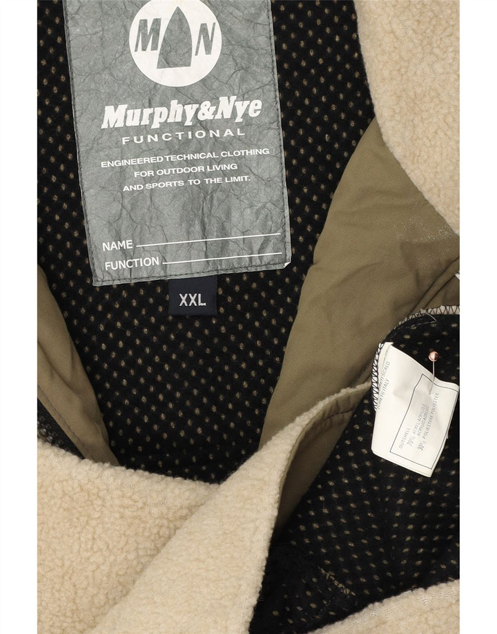 Jaqueta de lã masculina Murphy & Nye UK 44 2XL verde colorblock acrílico