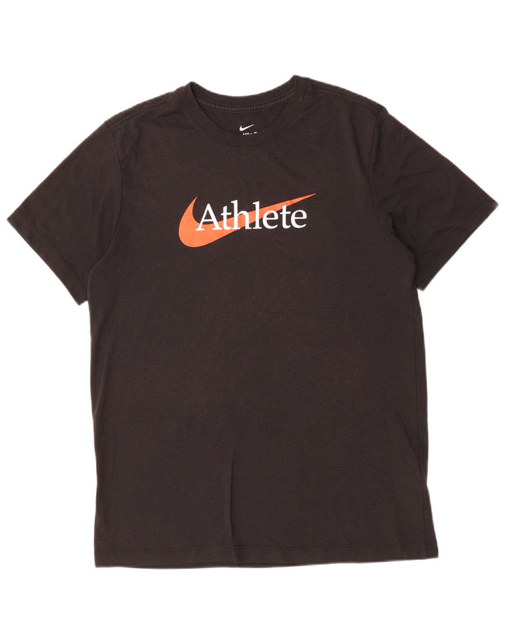 Camiseta Nike Masculina Dri Fit Graphic Top Médio Algodão Preto