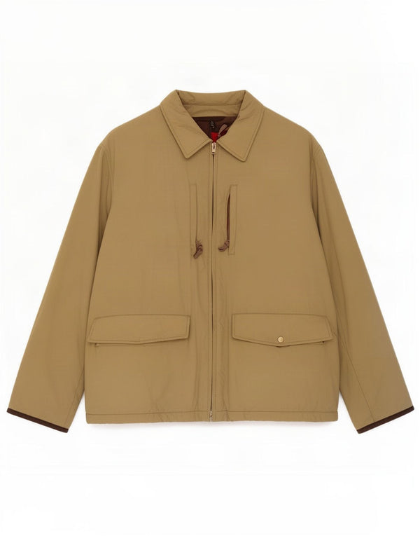 Jaqueta bomber masculina Belfe UK 40 grande algodão bege