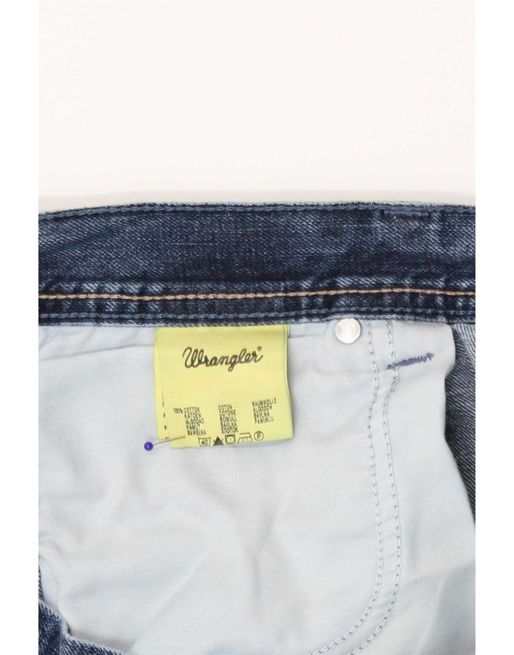 Wrangler Masculino Wesley Regular Straight Jeans W36 L32 Azul Algodão