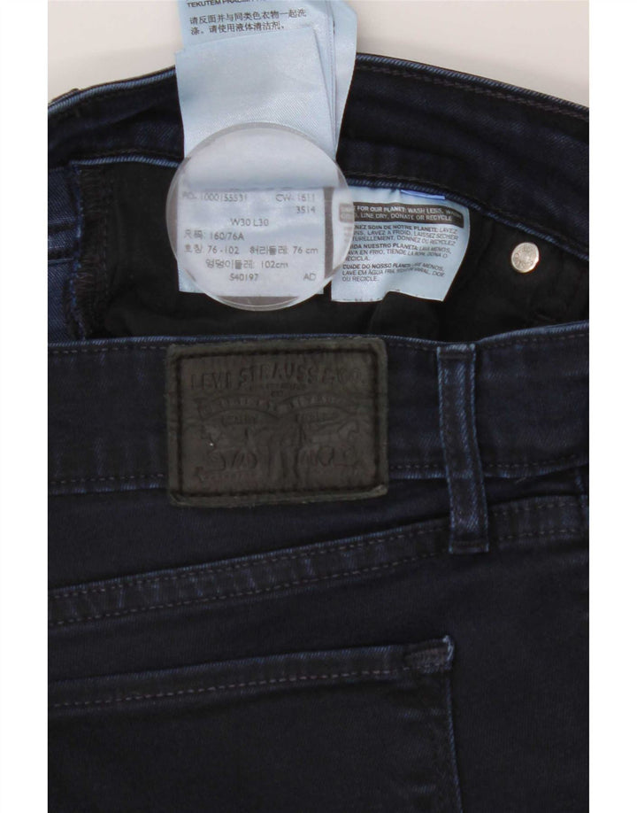 Calça jeans feminina Levi's 712 Slim W30 L30 azul marinho algodão