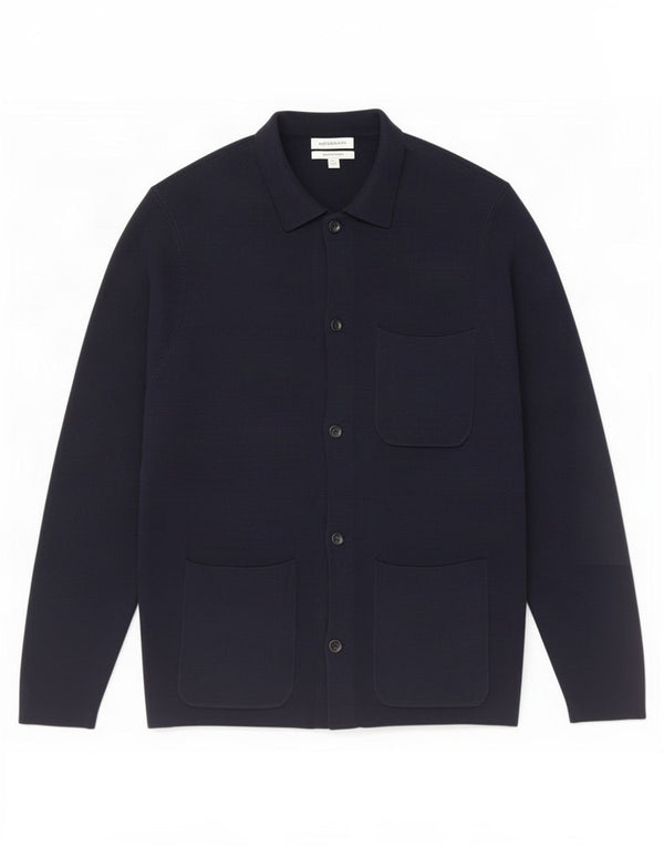 Suéter masculino Marks & Spencer Autograph Cardigan XL azul marinho algodão