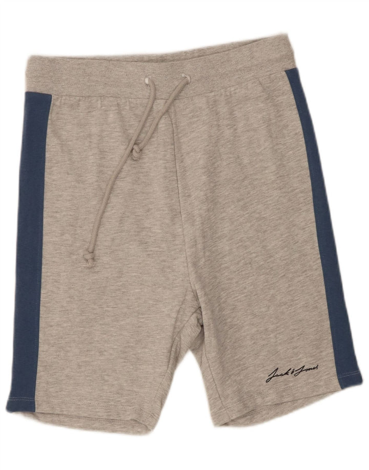 Shorts esportivos masculinos Jack & Jones, pequeno, cinza, algodão colorblock