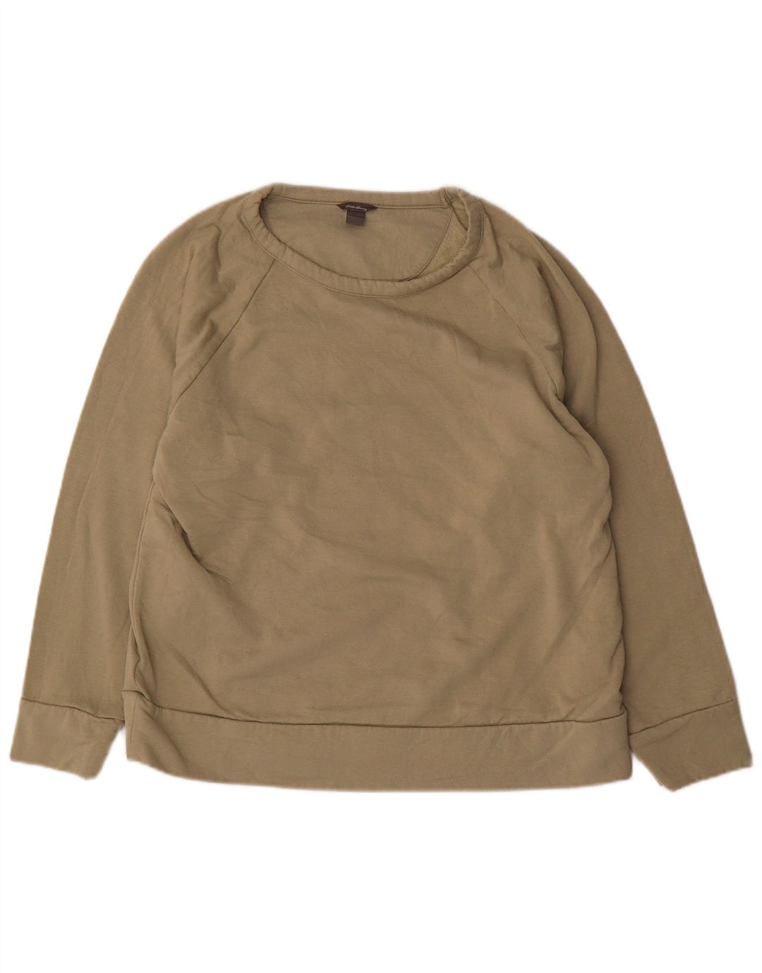 EDDIE BAUER Suéter feminino UK 16 grande poliéster cáqui
