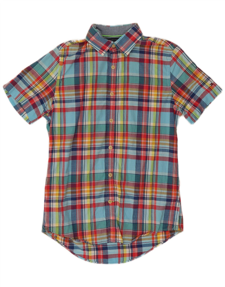 Camisa masculina Tommy Hilfiger New York Fit pequena xadrez multicolorida
