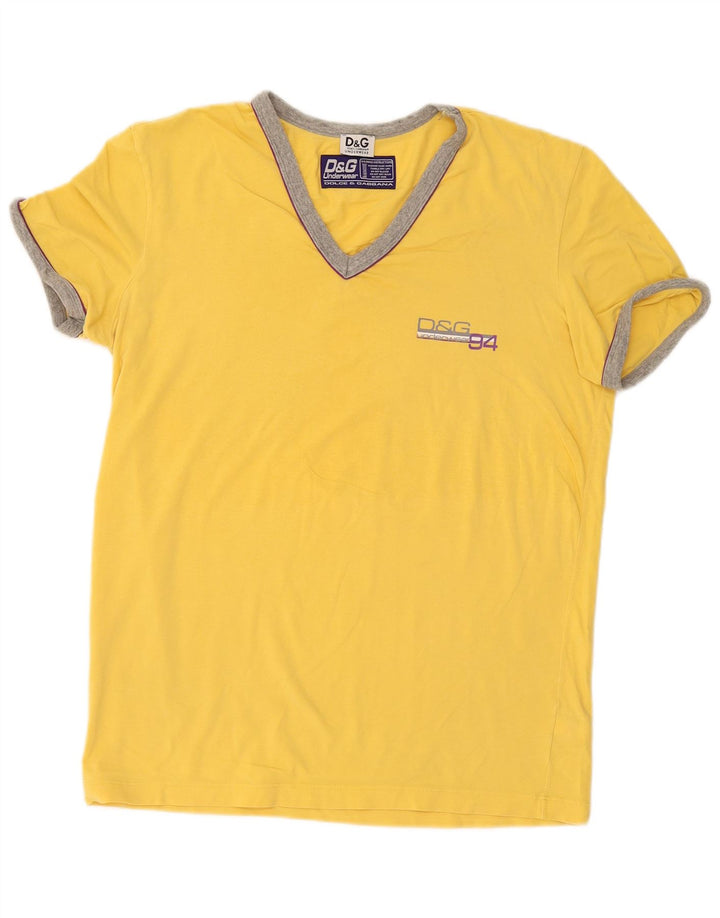 Camiseta masculina Dolce & Gabbana grande amarelo