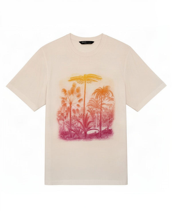 Camiseta feminina gráfica Marks & Spencer UK 16 grande algodão branco