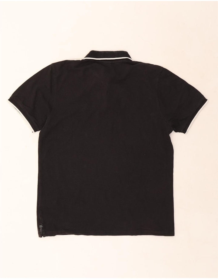 Camisa polo masculina North Sails médio algodão preto