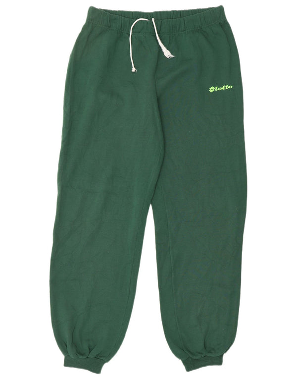 Calça de treino masculina LOTTO de algodão verde médio