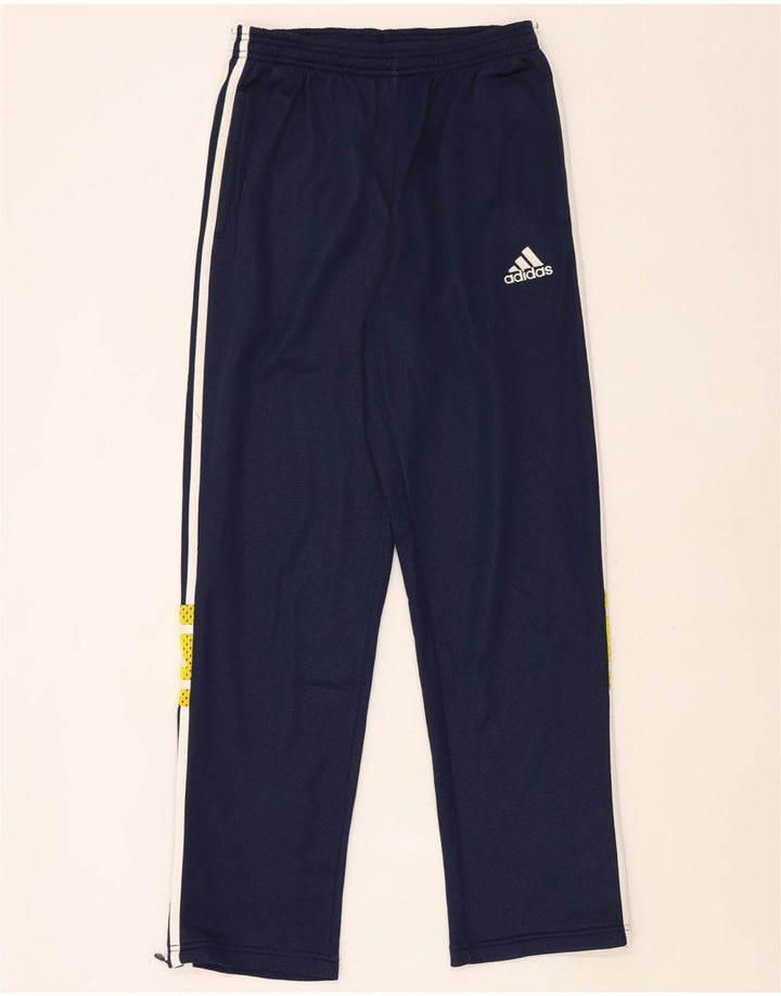 Calça de treino masculina Adidas médio azul marinho colorblock poliamida