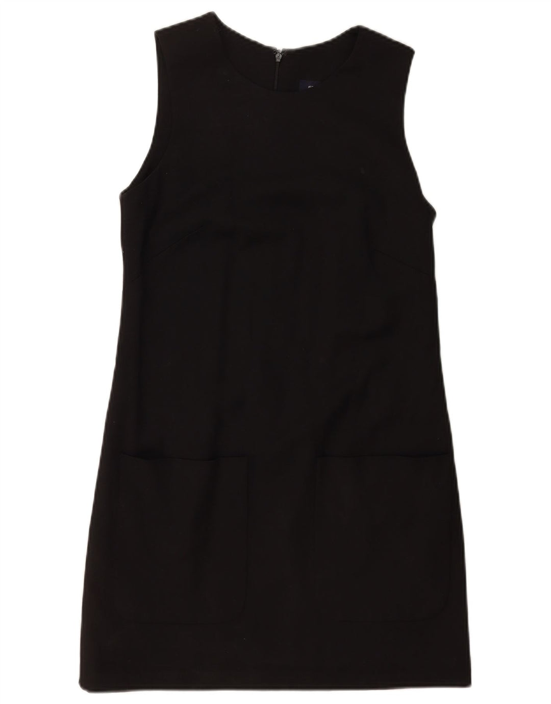 Vestido feminino French Connection sem mangas UK 10 pequeno lã preta
