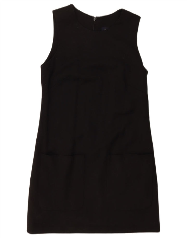 Vestido feminino French Connection sem mangas UK 10 pequeno lã preta