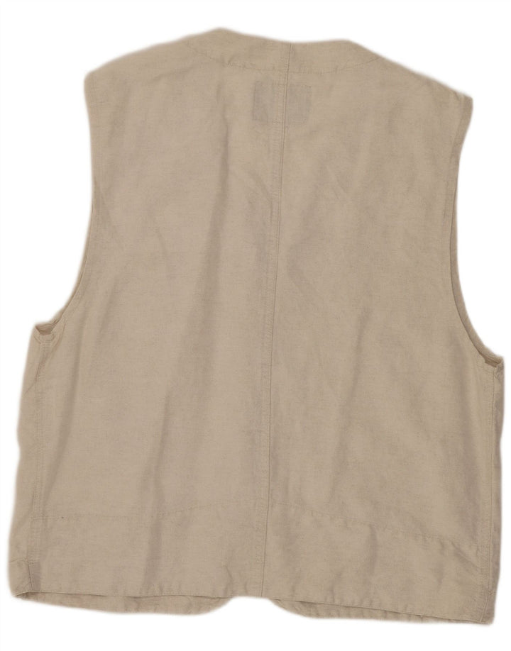 Colete Vintage Masculino Grande Bege