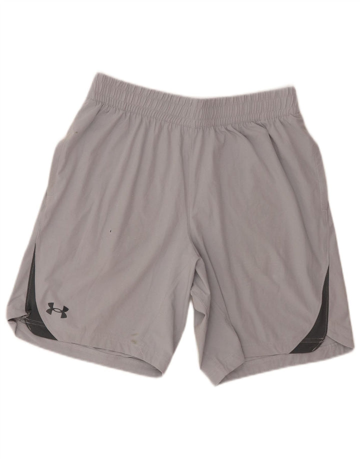 Under Armour Mens Graphic Sport Shorts Médio Cinza Colourblock Poliéster