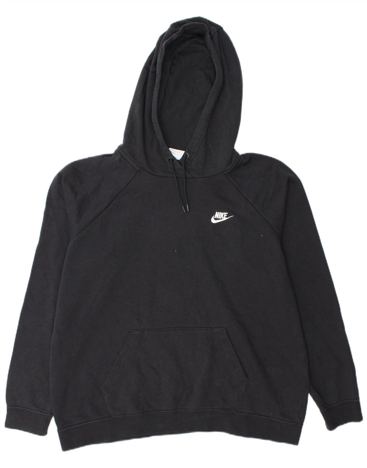 NIKE Womens Oversized Hoodie Jumper UK 18 XL Preto Algodão