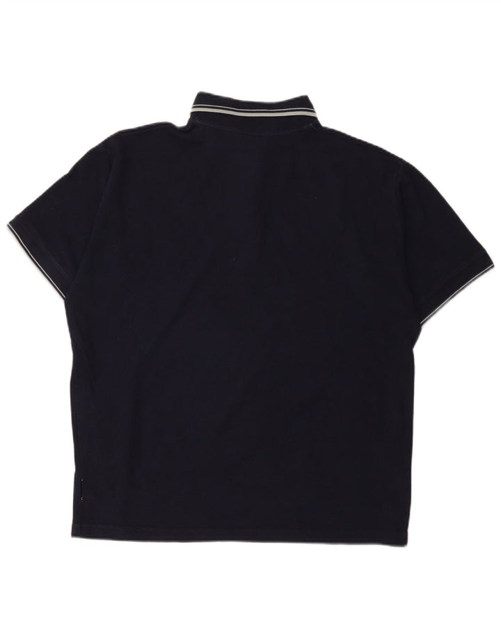 Camisa polo masculina Kappa de algodão azul marinho médio