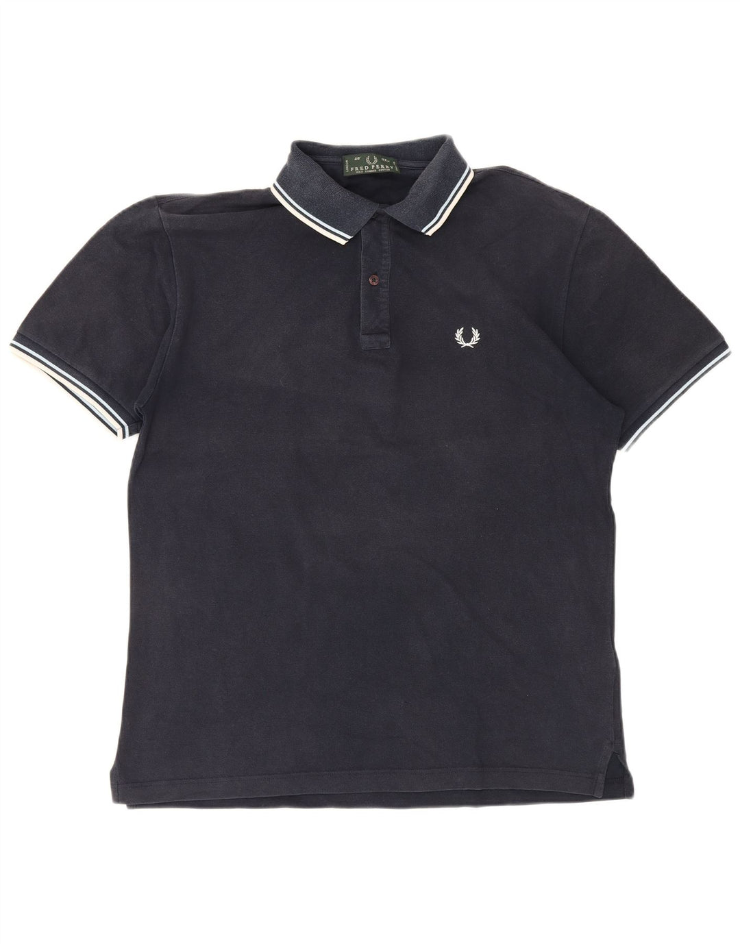 Camisa polo masculina Fred Perry grande algodão azul marinho
