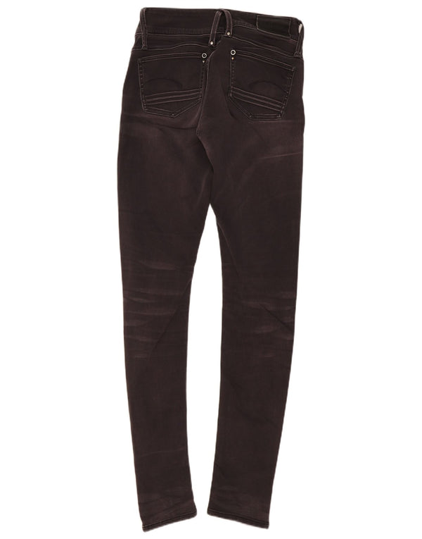 G-Star feminino Lynn Skinny Jeans W28 L34 algodão preto