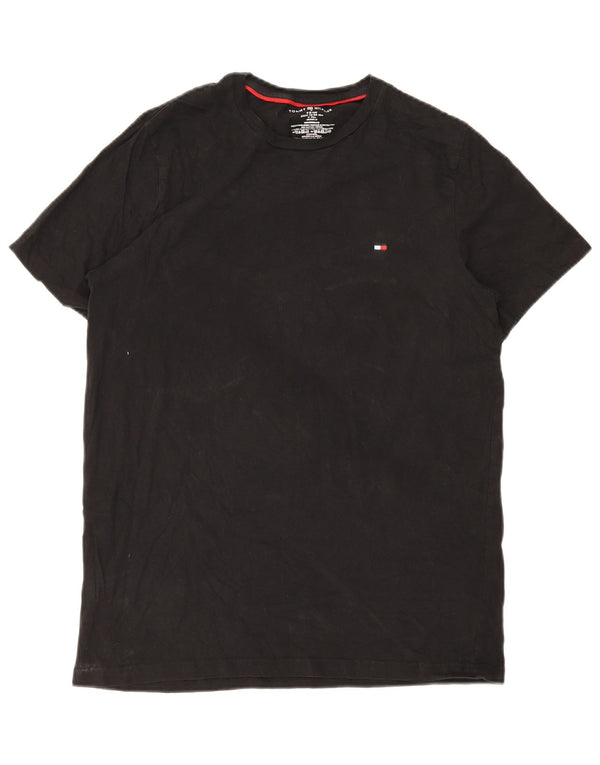 Camiseta masculina Tommy Hilfiger Top médio algodão preto