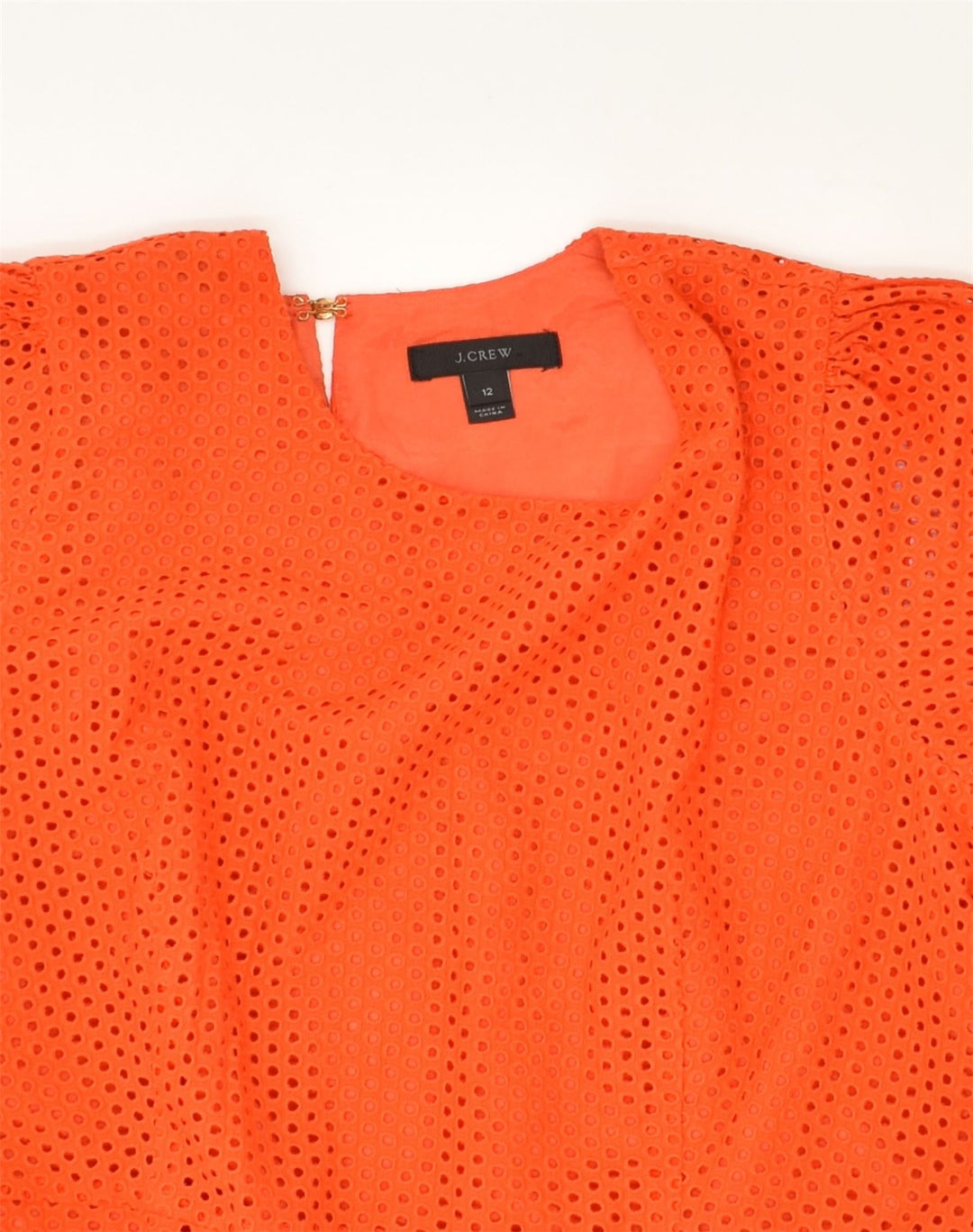 J. CREW Womens A-Line Dress UK 12 Medium Orange Cotton | Vintage J. Crew | Thrift | Second-Hand J. Crew | Used Clothing | Messina Hembry 