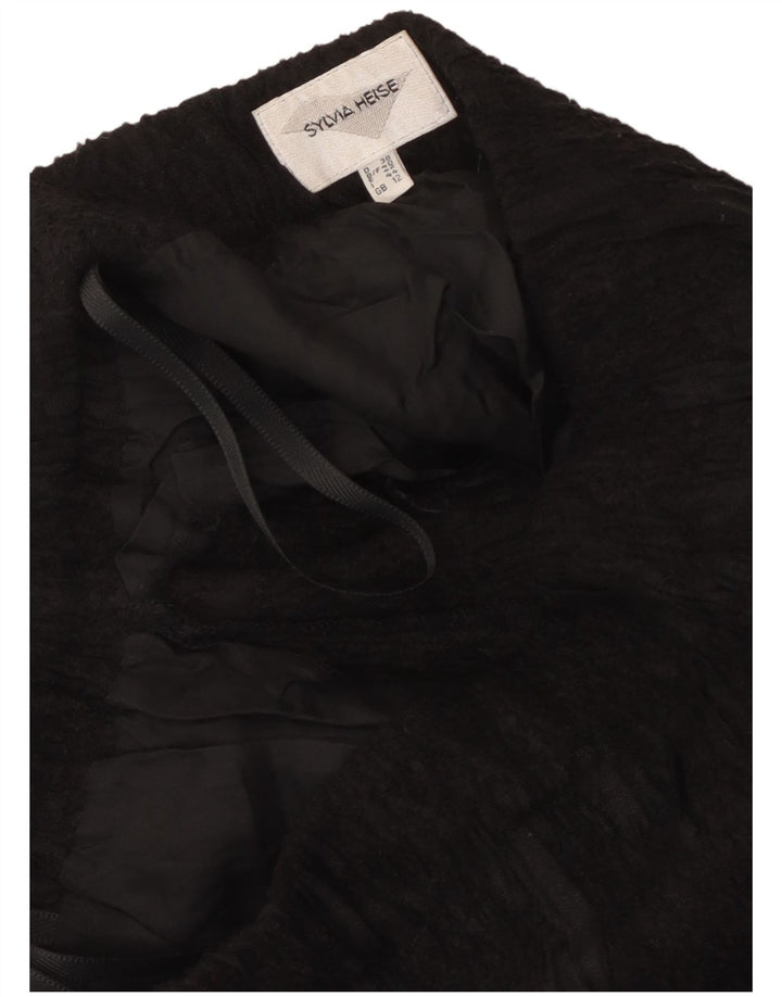 Saia maxi feminina Sylvia Heise Reino Unido 12 médio W28 viscose preta