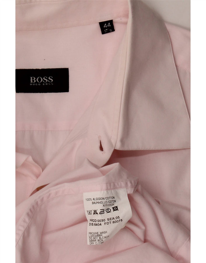 Camisa masculina HUGO BOSS tamanho 17 1/2 44 XL algodão rosa