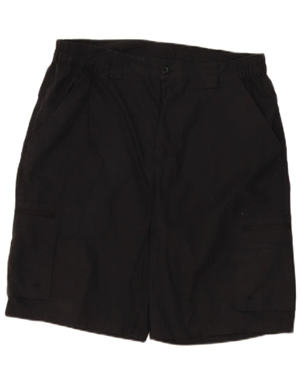 Shorts de carga masculino Mountain Warehouse grande poliéster preto W34
