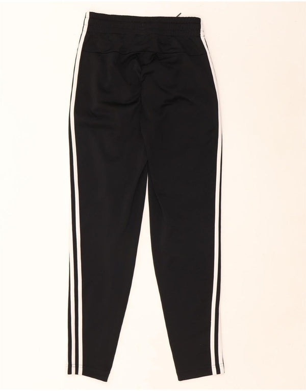 ADIDAS Womens Tracksuit Trousers UK 0/2 2XS Black Polyester