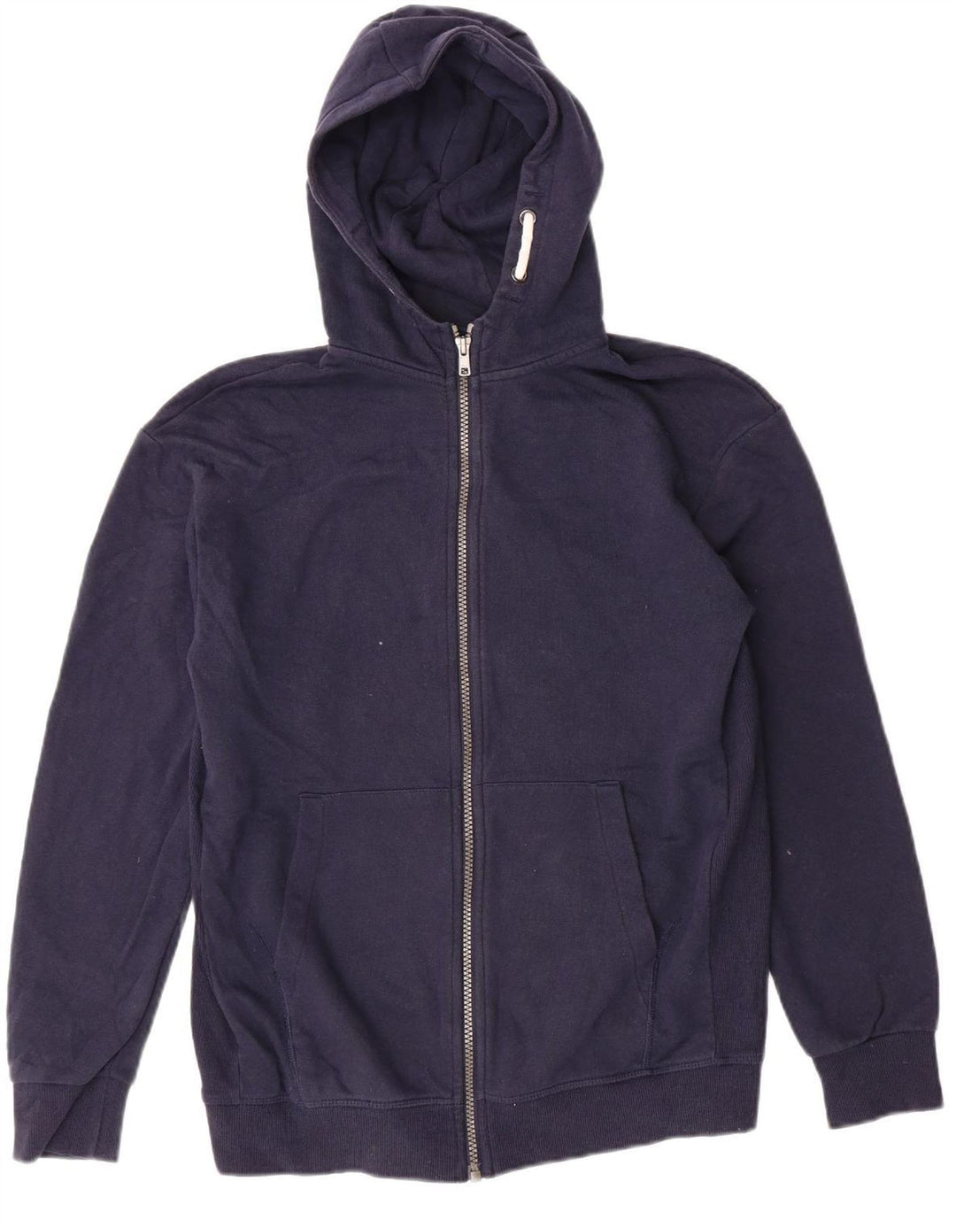 MARKS & SPENCER Suéter masculino com capuz e zíper 13-14 anos algodão azul marinho