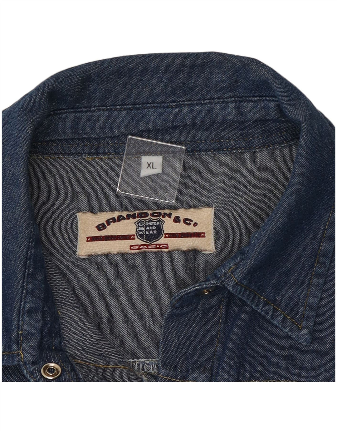 Camisa jeans feminina Brandon & C UK 18 XL azul