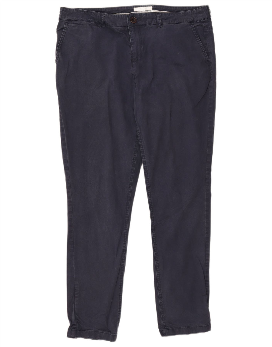 Calça Chino Masculina Slim White Stuff Reino Unido 14 Grande W37 L28 Algodão Azul Marinho