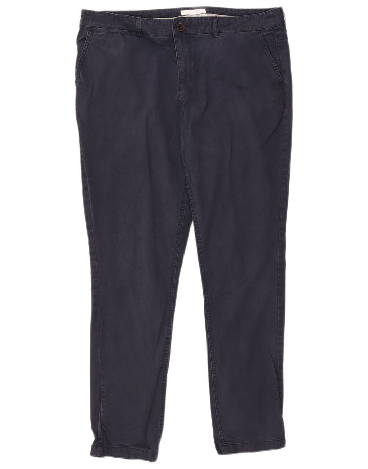 Calça Chino Masculina Slim White Stuff Reino Unido 14 Grande W37 L28 Algodão Azul Marinho