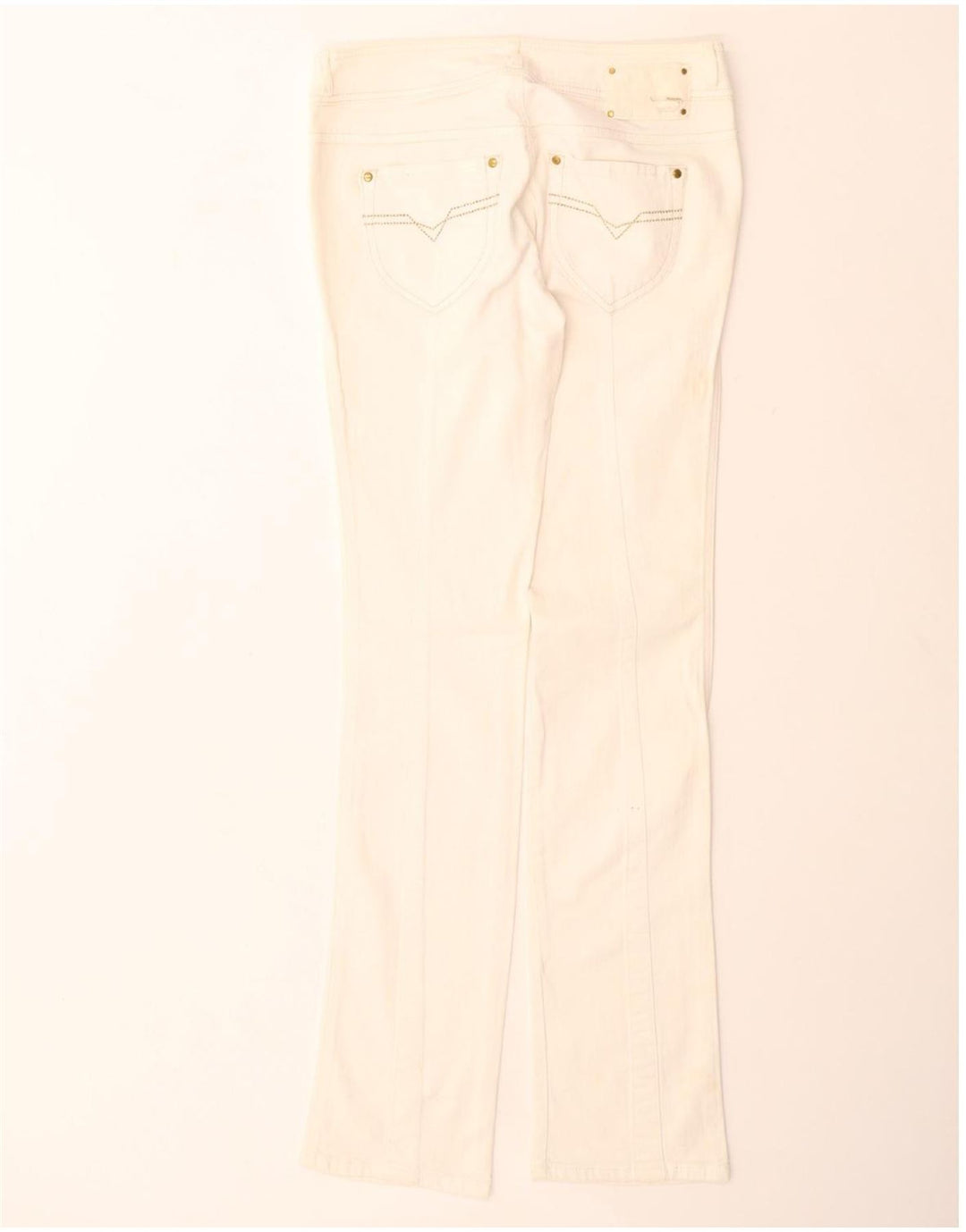 DIESEL feminino Rokket jeans reto W29 L34 algodão branco