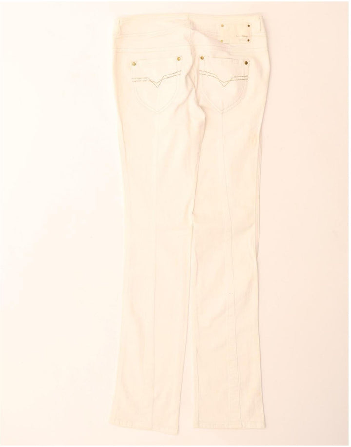 DIESEL feminino Rokket jeans reto W29 L34 algodão branco