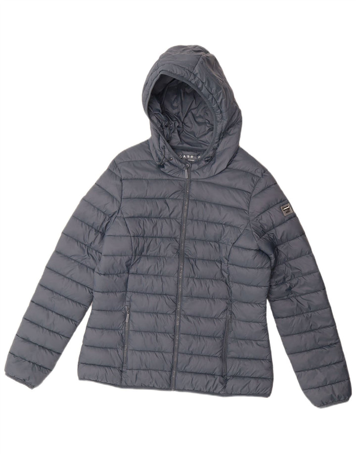 Jaqueta acolchoada com capuz feminino Carrera UK 16 grande azul poliamida