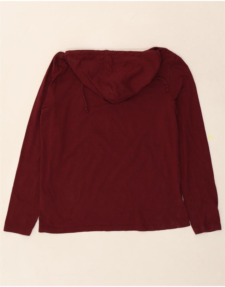 BRAVE SOUL Mens Hoodie Jumper  Small Burgundy Cotton Vintage Brave Soul and Second-Hand Brave Soul from Messina Hembry 