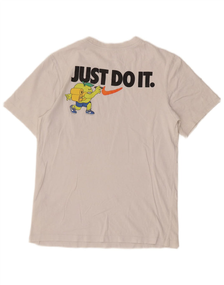 Camiseta Nike masculina gráfica top pequeno algodão branco