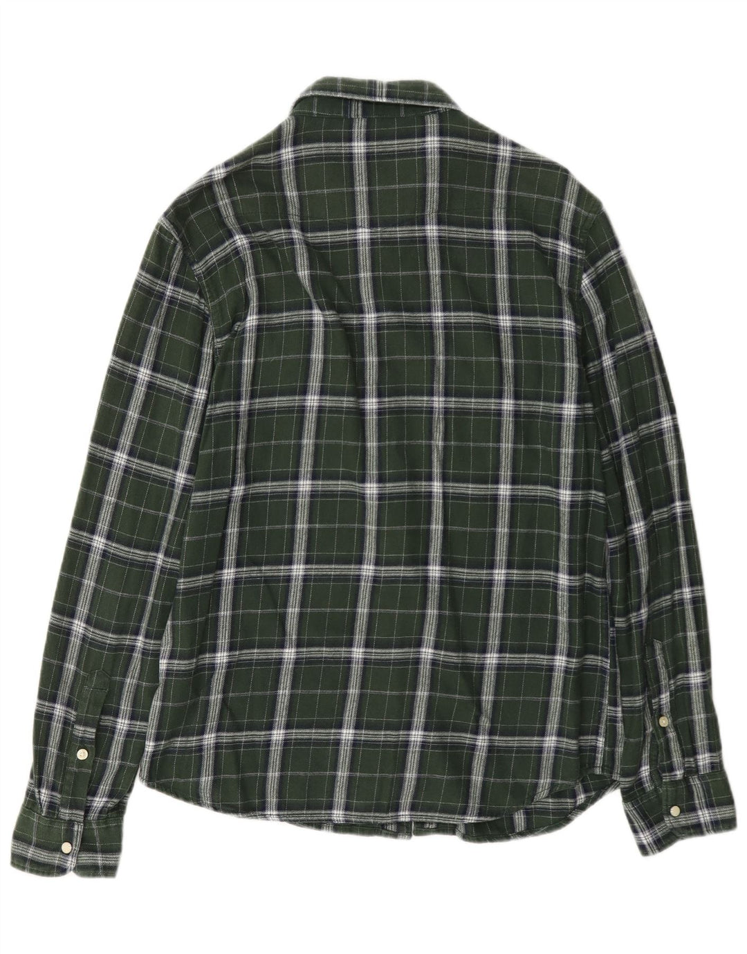 Camisa masculina de flanela Lee algodão xadrez verde médio