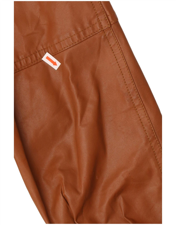 Jaqueta de couro masculina VINTAGE IT 50 grande marrom