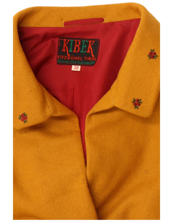 Jaqueta blazer feminina VINTAGE com 4 botões IT 38 XS algodão amarelo