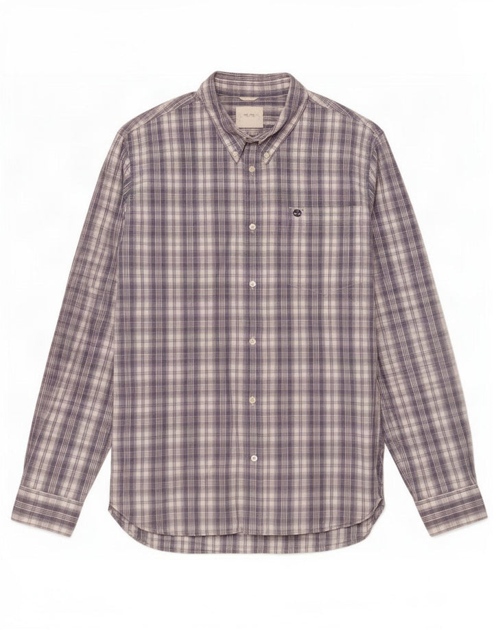 Camisa masculina Regular Fit Timberland 2XL algodão xadrez cinza