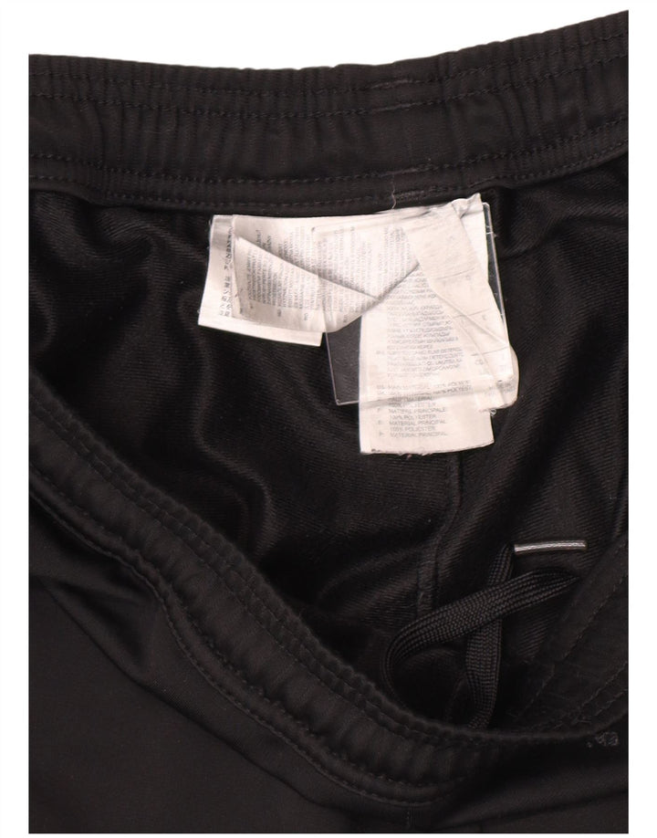 Calça de treino masculina Adidas grande poliéster espinha de peixe preto