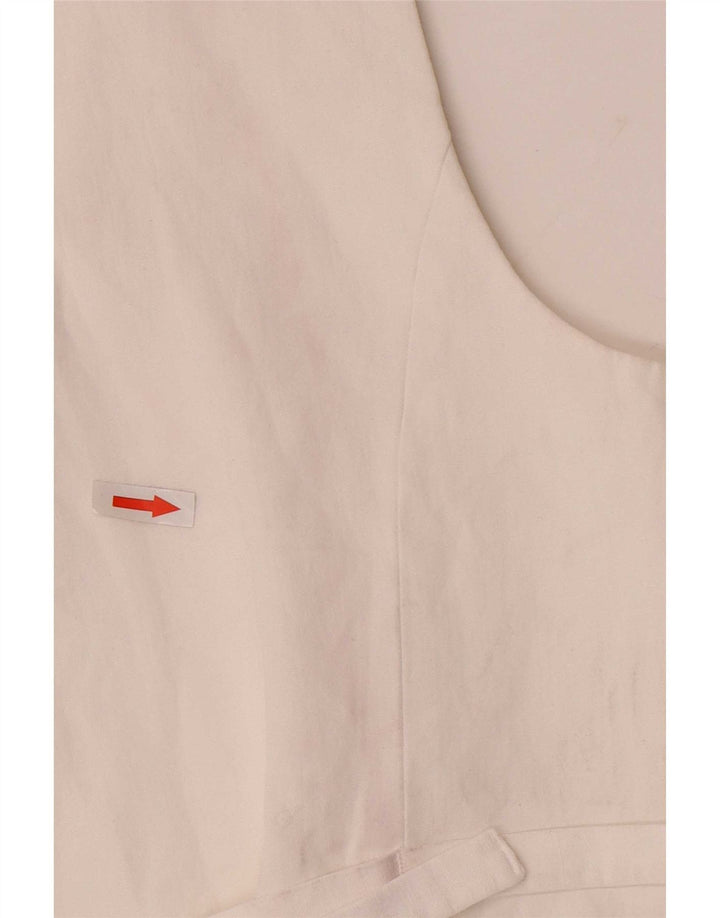 Colete feminino Zara UK 10 pequeno viscose branca