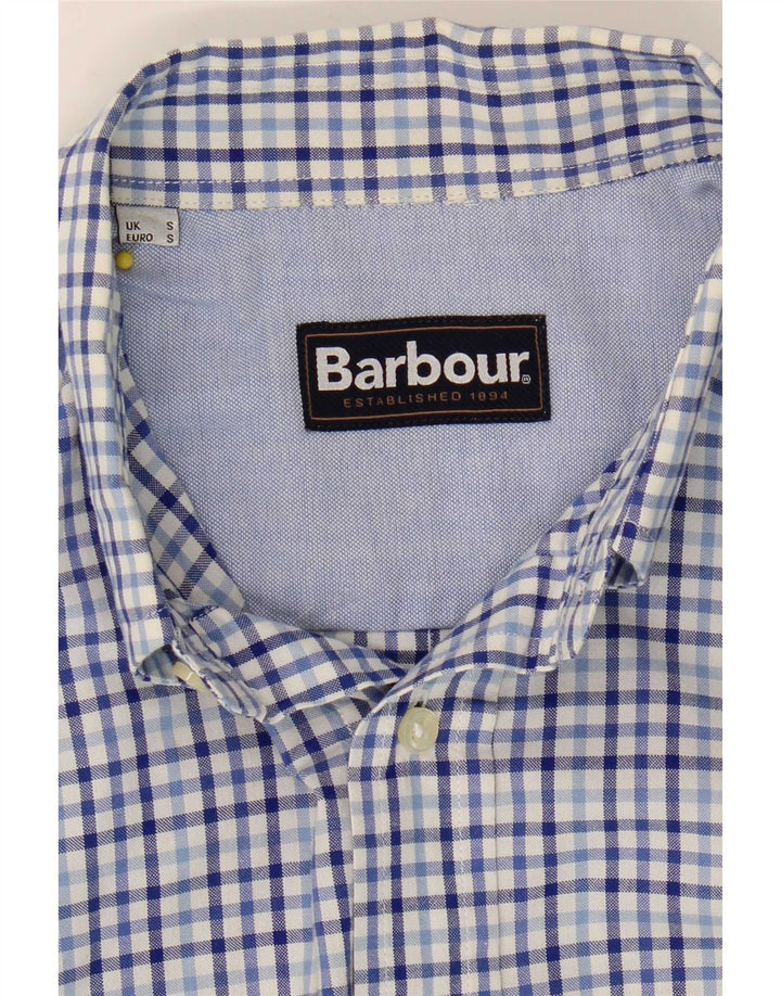 Camisa masculina Barbour pequena azul guingão