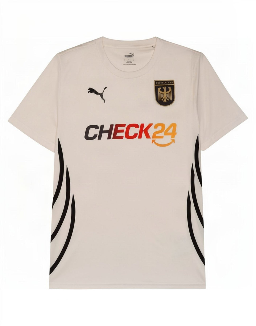 Camiseta masculina Puma Deutshland Graphic Top médio branco poliéster esportivo