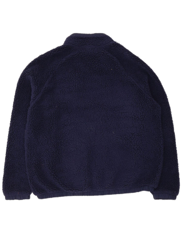 Jaqueta masculina Fila Fleece UK 42 XL azul marinho poliéster