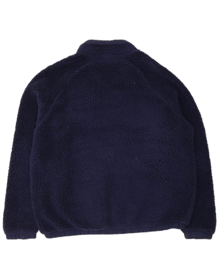 Jaqueta masculina Fila Fleece UK 42 XL azul marinho poliéster
